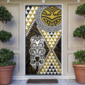 Yellow Aotearoa Niho Taniwha Door Cover Maori Mythology Tooth - Taniko Motifs - Aussie Hoodie