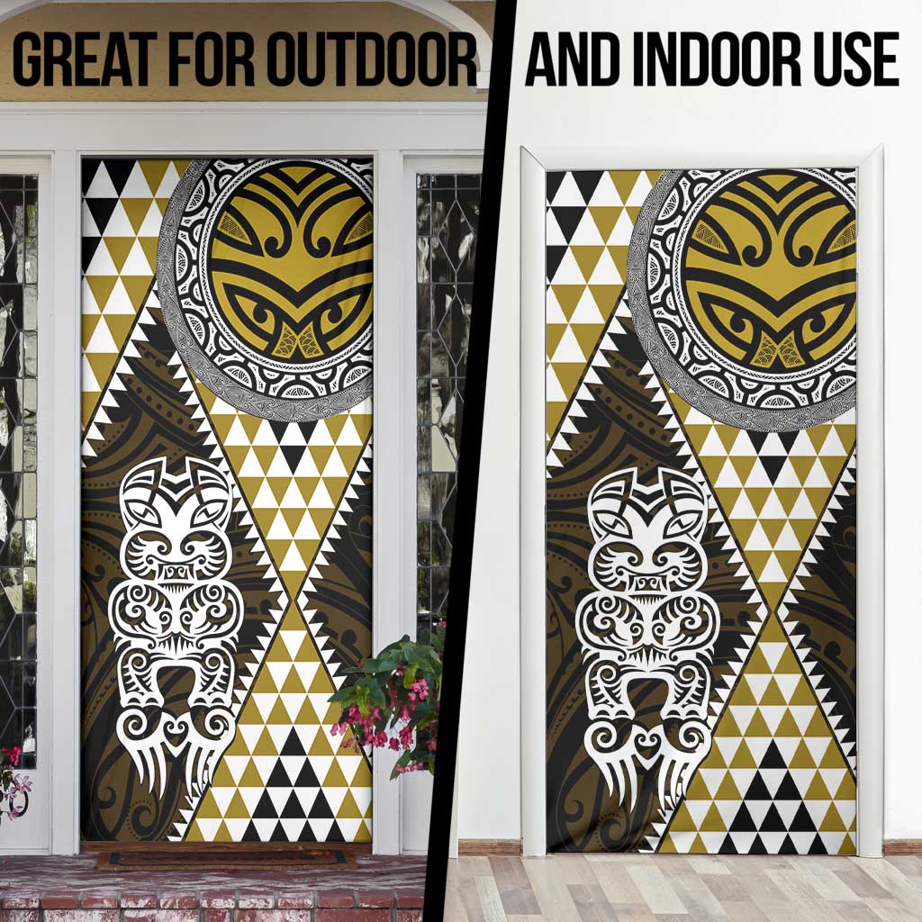 Yellow Aotearoa Niho Taniwha Door Cover Maori Mythology Tooth - Taniko Motifs - Aussie Hoodie