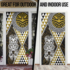 Yellow Aotearoa Niho Taniwha Door Cover Maori Mythology Tooth - Taniko Motifs - Aussie Hoodie