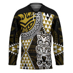 Yellow Aotearoa Niho Taniwha Hockey Jersey Maori Mythology Tooth - Taniko Motifs - Aussie Hoodie