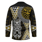Yellow Aotearoa Niho Taniwha Hockey Jersey Maori Mythology Tooth - Taniko Motifs - Aussie Hoodie