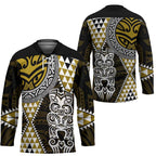Yellow Aotearoa Niho Taniwha Hockey Jersey Maori Mythology Tooth - Taniko Motifs - Aussie Hoodie