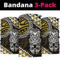 Yellow Aotearoa Niho Taniwha Neck Gaiter Maori Mythology Tooth - Taniko Motifs - Aussie Hoodie