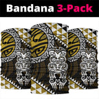 Yellow Aotearoa Niho Taniwha Neck Gaiter Maori Mythology Tooth - Taniko Motifs - Aussie Hoodie
