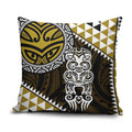 Yellow Aotearoa Niho Taniwha Pillow Cover Maori Mythology Tooth - Taniko Motifs - Aussie Hoodie
