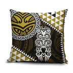 Yellow Aotearoa Niho Taniwha Pillow Cover Maori Mythology Tooth - Taniko Motifs - Aussie Hoodie