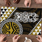 Yellow Aotearoa Niho Taniwha Puzzle Maori Mythology Tooth - Taniko Motifs - Aussie Hoodie