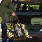 Yellow Aotearoa Niho Taniwha Travel Bag Maori Mythology Tooth - Taniko Motifs - Aussie Hoodie