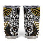 Yellow Aotearoa Niho Taniwha Tumbler Cup Maori Mythology Tooth - Taniko Motifs