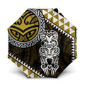 Yellow Aotearoa Niho Taniwha Umbrella Maori Mythology Tooth - Taniko Motifs - Aussie Hoodie