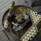Yellow Aotearoa Niho Taniwha Wrapping Paper Maori Mythology Tooth - Taniko Motifs - Aussie Hoodie
