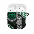 Green Aotearoa Niho Taniwha AirPods Case Maori Mythology Tooth - Taniko Motifs - Aussie Hoodie