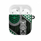 Green Aotearoa Niho Taniwha AirPods Case Maori Mythology Tooth - Taniko Motifs - Aussie Hoodie