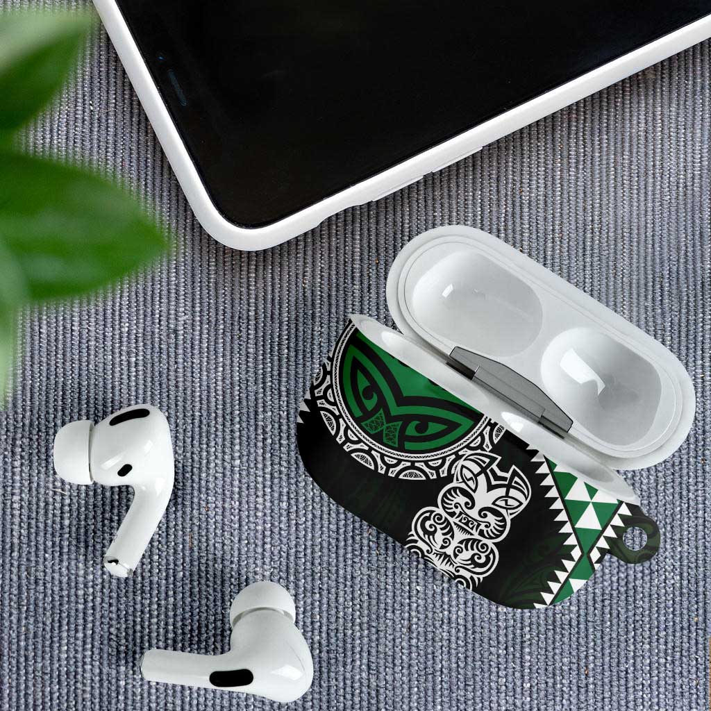 Green Aotearoa Niho Taniwha AirPods Case Maori Mythology Tooth - Taniko Motifs - Aussie Hoodie