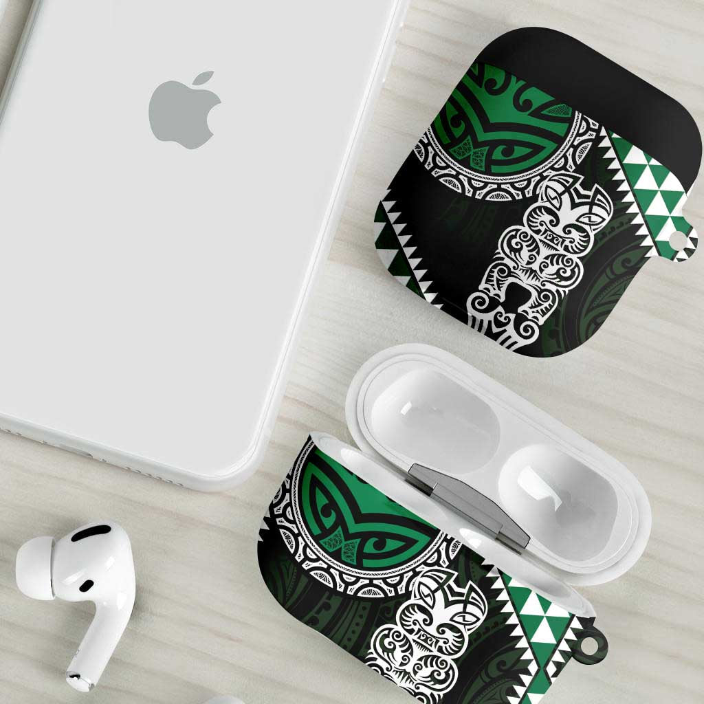 Green Aotearoa Niho Taniwha AirPods Case Maori Mythology Tooth - Taniko Motifs - Aussie Hoodie