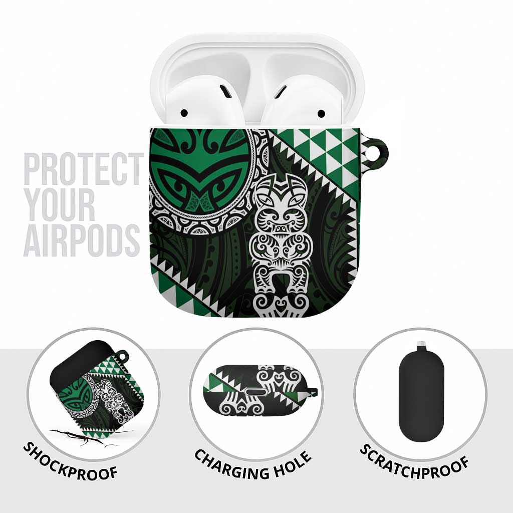 Green Aotearoa Niho Taniwha AirPods Case Maori Mythology Tooth - Taniko Motifs - Aussie Hoodie