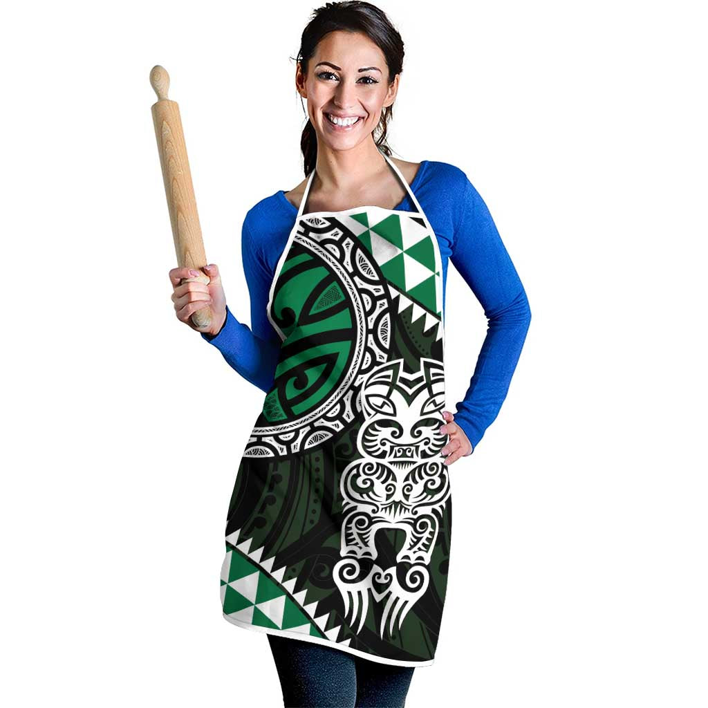 Green Aotearoa Niho Taniwha Apron Maori Mythology Tooth - Taniko Motifs - Aussie Hoodie