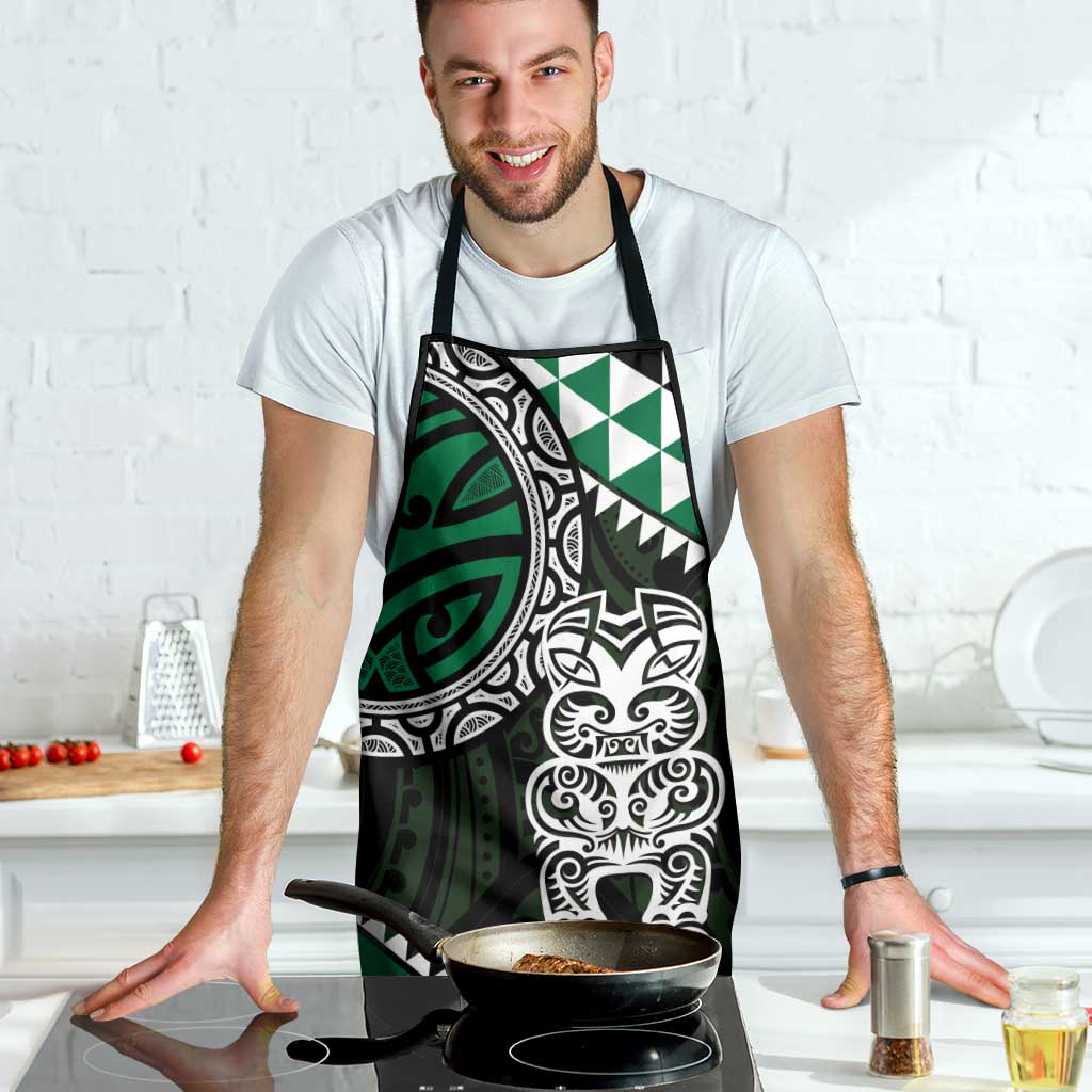 Green Aotearoa Niho Taniwha Apron Maori Mythology Tooth - Taniko Motifs - Aussie Hoodie