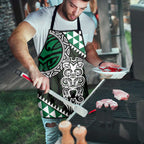 Green Aotearoa Niho Taniwha Apron Maori Mythology Tooth - Taniko Motifs - Aussie Hoodie