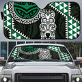 Green Aotearoa Niho Taniwha Auto Sun Shade Maori Mythology Tooth - Taniko Motifs - Aussie Hoodie