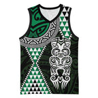 Green Aotearoa Niho Taniwha Basketball Jersey Maori Mythology Tooth - Taniko Motifs - Aussie Hoodie