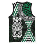 Green Aotearoa Niho Taniwha Basketball Jersey Maori Mythology Tooth - Taniko Motifs - Aussie Hoodie