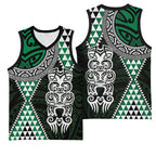 Green Aotearoa Niho Taniwha Basketball Jersey Maori Mythology Tooth - Taniko Motifs - Aussie Hoodie