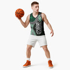 Green Aotearoa Niho Taniwha Basketball Jersey Maori Mythology Tooth - Taniko Motifs - Aussie Hoodie