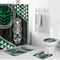 Green Aotearoa Niho Taniwha Bathroom Set Maori Mythology Tooth - Taniko Motifs - Aussie Hoodie