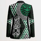 Green Aotearoa Niho Taniwha Blazer Maori Mythology Tooth - Taniko Motifs - Aussie Hoodie
