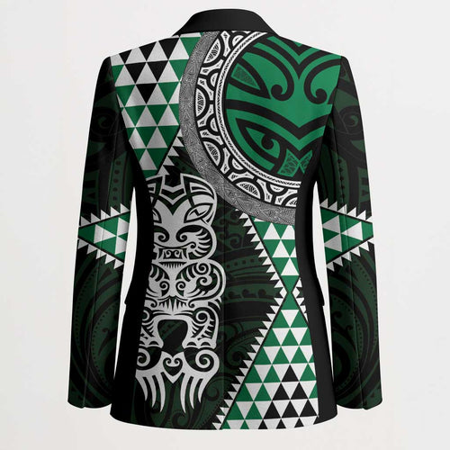 Green Aotearoa Niho Taniwha Blazer Maori Mythology Tooth - Taniko Motifs - Aussie Hoodie