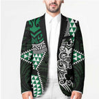 Green Aotearoa Niho Taniwha Blazer Maori Mythology Tooth - Taniko Motifs - Aussie Hoodie