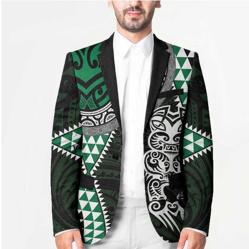 Green Aotearoa Niho Taniwha Blazer Maori Mythology Tooth - Taniko Motifs - Aussie Hoodie