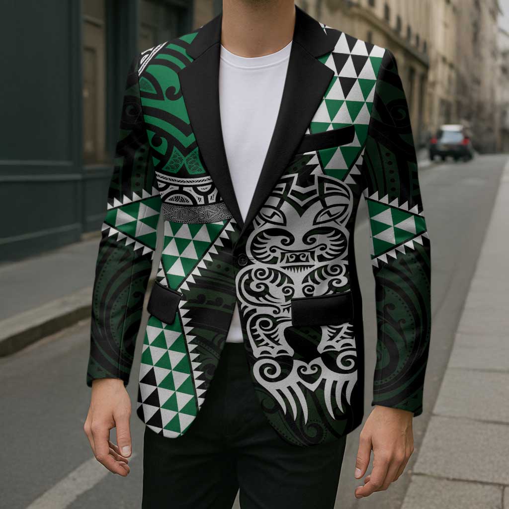 Green Aotearoa Niho Taniwha Blazer Maori Mythology Tooth - Taniko Motifs - Aussie Hoodie