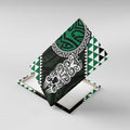 Green Aotearoa Niho Taniwha Canvas Wall Art Maori Mythology Tooth - Taniko Motifs