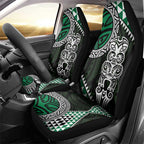 Green Aotearoa Niho Taniwha Car Seat Cover Maori Mythology Tooth - Taniko Motifs