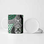 Green Aotearoa Niho Taniwha Ceramic Mug Maori Mythology Tooth - Taniko Motifs - Aussie Hoodie