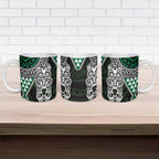 Green Aotearoa Niho Taniwha Ceramic Mug Maori Mythology Tooth - Taniko Motifs - Aussie Hoodie