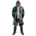 Green Aotearoa Niho Taniwha Cloak Maori Mythology Tooth - Taniko Motifs - Aussie Hoodie