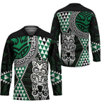 Green Aotearoa Niho Taniwha Hockey Jersey Maori Mythology Tooth - Taniko Motifs - Aussie Hoodie