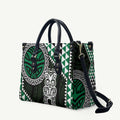 Green Aotearoa Niho Taniwha Leather Bag Maori Mythology Tooth - Taniko Motifs - Aussie Hoodie