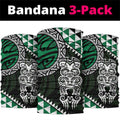 Green Aotearoa Niho Taniwha Neck Gaiter Maori Mythology Tooth - Taniko Motifs - Aussie Hoodie