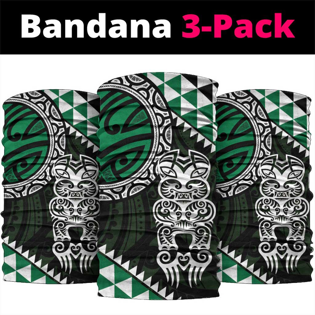Green Aotearoa Niho Taniwha Neck Gaiter Maori Mythology Tooth - Taniko Motifs - Aussie Hoodie