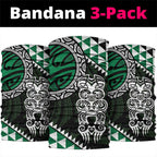 Green Aotearoa Niho Taniwha Neck Gaiter Maori Mythology Tooth - Taniko Motifs - Aussie Hoodie