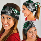 Green Aotearoa Niho Taniwha Neck Gaiter Maori Mythology Tooth - Taniko Motifs - Aussie Hoodie
