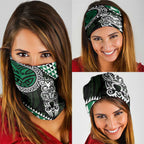 Green Aotearoa Niho Taniwha Neck Gaiter Maori Mythology Tooth - Taniko Motifs - Aussie Hoodie