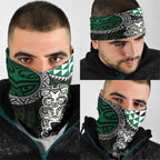Green Aotearoa Niho Taniwha Neck Gaiter Maori Mythology Tooth - Taniko Motifs - Aussie Hoodie