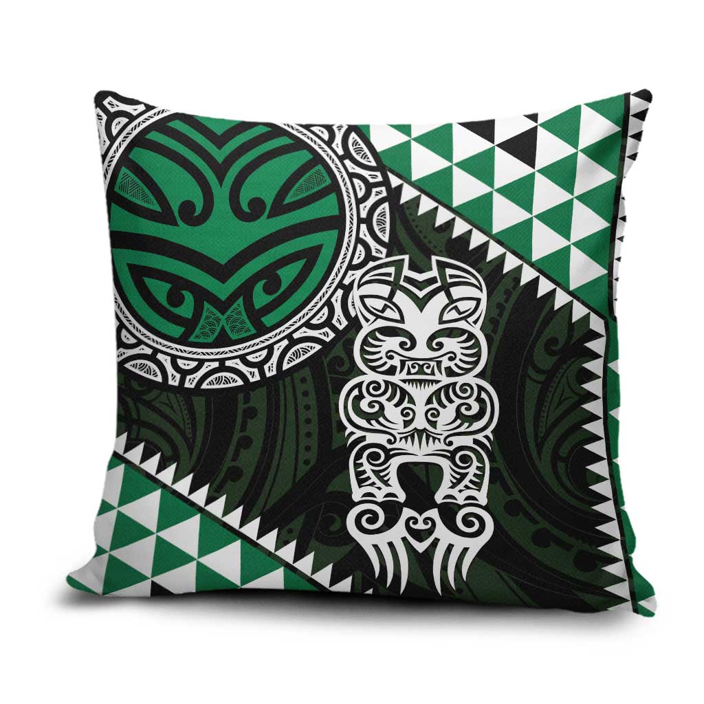 Green Aotearoa Niho Taniwha Pillow Cover Maori Mythology Tooth - Taniko Motifs - Aussie Hoodie