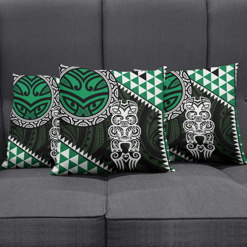 Green Aotearoa Niho Taniwha Pillow Cover Maori Mythology Tooth - Taniko Motifs - Aussie Hoodie