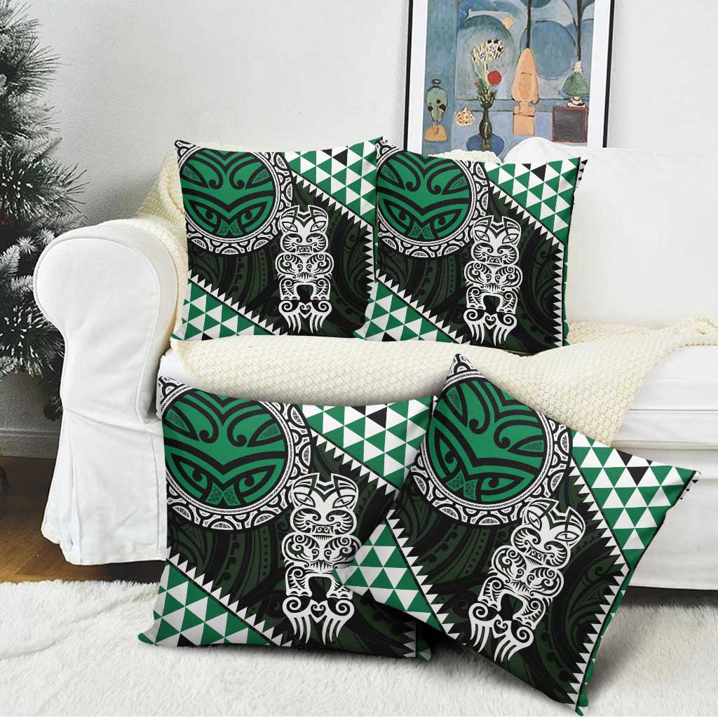 Green Aotearoa Niho Taniwha Pillow Cover Maori Mythology Tooth - Taniko Motifs - Aussie Hoodie